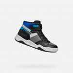 GEOX ΑΓΟΡΙ SNEAKERS  J367RF 054FU C0043 ΓΚΡΙ ΜΑΥΡΟ